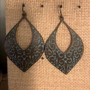 Turquoise earrings.